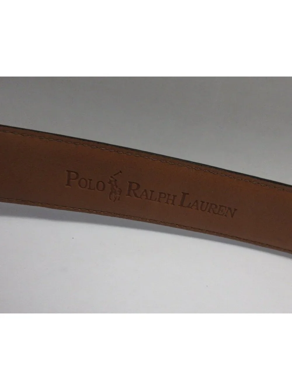 VGT Polo Ralph Lauren Belt 40 Genuine Leather Brass Buckle Dress Y2K